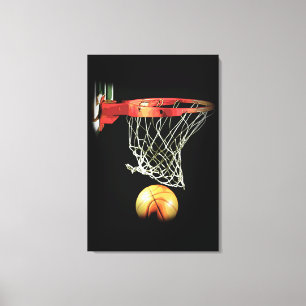 Schwarz Weiße Basketball Leinwand