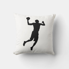 Schwarz-weiße Basketball-Silhouette Kissen