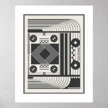schwarz-weiße Bauhaus-Plakatkunst