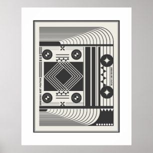 schwarz-weiße Bauhaus-Plakatkunst Poster