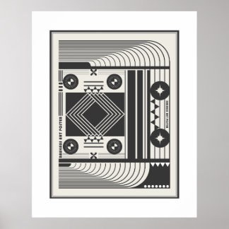 schwarz-weiße Bauhaus-Plakatkunst Poster