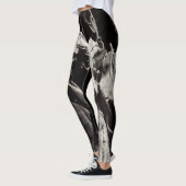 Schwarz-weiße Baumrinde Leggings (Links)