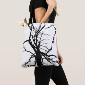 Schwarz-weiße Baumzweige Abstrakt Tote Bag Tasche (Von Nahem)