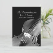 Schwarz-weiße Beerdigung von Violinmusikern Programm (Stehend Vorderseite)
