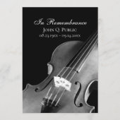 Schwarz-weiße Beerdigung von Violinmusikern Programm (Vorderseite)