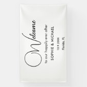 Schwarz-weiße Begrüßungskulisse Banner (Vertikal)