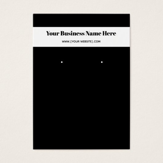 Schwarz-weiße, benutzerdefinierte Earring-Display- (Vorderseite)