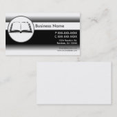 Schwarz-weiße benutzerdefinierte offene Buchauswei Visitenkarte (Vorne/Hinten)