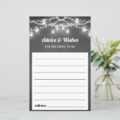 Schwarz-weiße Beratung für Bride Mason Jar Card (Stehend Vorderseite)