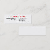 Schwarz-weiße Berufliche Slide-Visitenkarte Mini Visitenkarte (Vorne/Hinten)