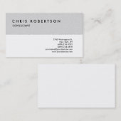 Schwarz-weiße Berufliche Visitenkarte (Vorne/Hinten)