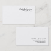 Schwarz-weiße Berufliche Visitenkarte (Vorne/Hinten)