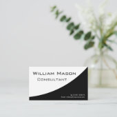 Schwarz-weiße, Berufliche Visitenkarte (Stehend Vorderseite)