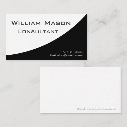 Schwarz-weiße, Berufliche Visitenkarte (Vorne/Hinten)