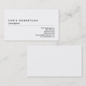 Schwarz-weiße Berufliche Visitenkarte (Vorne/Hinten)