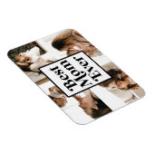 Schwarz-weiße beste Mama je benutzerdefiniertes Fo Magnet (Rechte Seite)