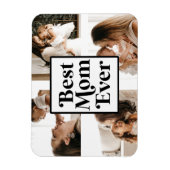 Schwarz-weiße beste Mama je benutzerdefiniertes Fo Magnet (Vertikal)