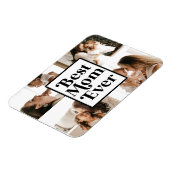 Schwarz-weiße beste Mama je benutzerdefiniertes Fo Magnet (Linke Seite)