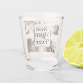 Schwarz-weiße beste Mama je benutzerdefiniertes Fo Schnapsglas (Rückseite)