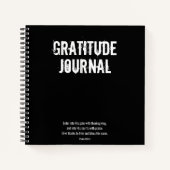 Schwarz-weiße Bibel Verse Psalm Dankesblatt Notizblock (Vorderseite)