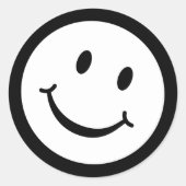 Schwarz-weiße Bildfläche Runder Aufkleber (Vorderseite)