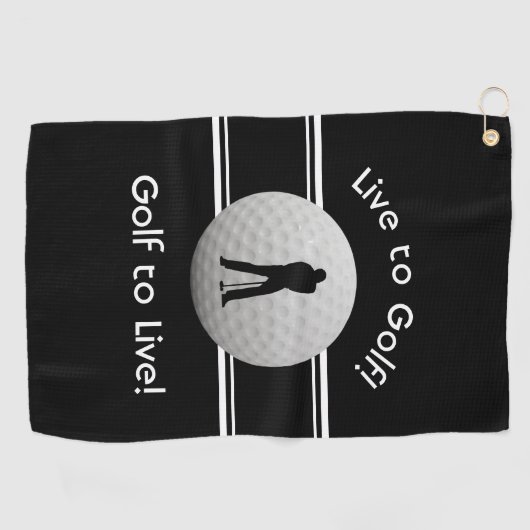 Schwarz-weiße Bio-Bio-Biokunst Golfhandtuch (Horizontal)