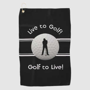 Schwarz-weiße Bio-Bio-Biokunst Golfhandtuch