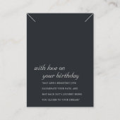 SCHWARZ-WEISSE BIRTHDAY GIFT NECKLACE DISPLAY-KART PLATZKARTE (Vorderseite)