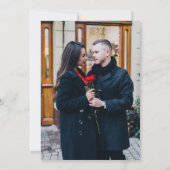 Schwarz-weiße bis todgotische Skulls Foto Hochzeit Einladung (Rückseite)