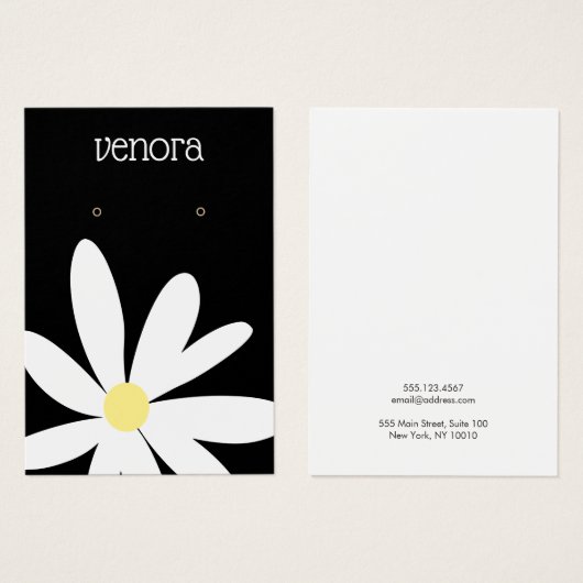 Schwarz-weiße Bläserhörkarte (Vorne & Hinten)