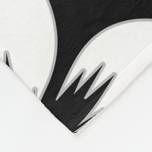 Schwarz-weiße Blätter der Moderne Fleecedecke (Ecke)