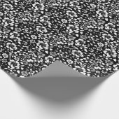 Schwarz-weiße Blätter der Moderne Geschenkpapier (Ecke)