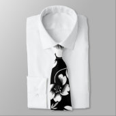 Schwarz-weiße Blätter der Moderne Krawatte (Gebunden)