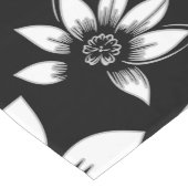 Schwarz-weiße Blätter der Moderne Kurzer Tischläufer (Ecke)