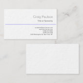 Schwarz-weiße blaue Visitenkarte für den ultradick (Vorne/Hinten)