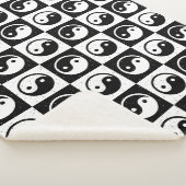 Schwarz-weiße Blockdruckaufzeichnung Yin-Yang Sherpadecke (3/4)