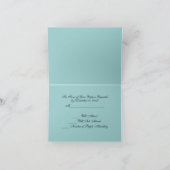 Schwarz-weiße Blue Toile UAWG Reply Cards Einladung (Innenseite)