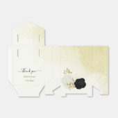Schwarz-weiße Blume Gold Blätter Hochzeit Geschenkschachtel (Ungefaltet)