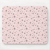 Schwarz-weiße Blume in Rosa Mousepad (Vorne)