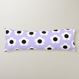 Schwarz-weiße Blume mit blauem Hintergrund Seitenschläferkissen