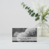 Schwarz-weiße Blume Pair Business Card Visitenkarte (Stehend Vorderseite)