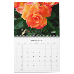 schwarz-weiße Blumen Kalender