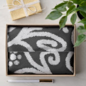 Schwarz-weiße Blumenblätter Blume Entdeckungsreise Seidenpapier (Geschenk)