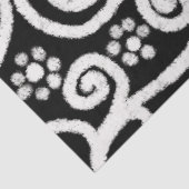 Schwarz-weiße Blumenblätter Blume Entdeckungsreise Seidenpapier (Detail)