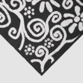 Schwarz-weiße Blumenblätter Blume Entdeckungsreise Seidenpapier (Detail)