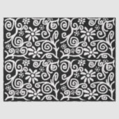 Schwarz-weiße Blumenblätter Blume Entdeckungsreise Seidenpapier (Vorderseite)