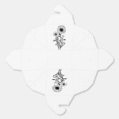 Schwarz-weiße Blumenfeier Geschenkschachtel (Ungeklappt)