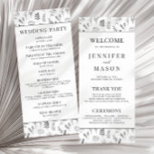 Schwarz-weiße Blumenkarte