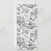 Schwarz-weiße Blumenkarten für Hochzeitskarten (Rückseite)