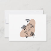 Schwarz-weiße Blumenstrauß RSVP Karte (Rückseite)